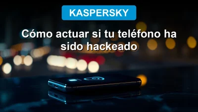 A glowing smartphone with a shield icon, representing Kaspersky