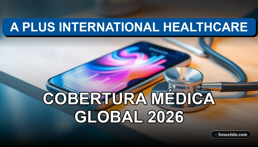 Un teléfono inteligente moderno mostrando gráficos abstractos de salud, descansando sobre una mesa de consultorio limpia junto a un estetoscopio.