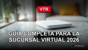 Guía para acceder a la sucursal virtual de VTR desde un teléfono móvil moderno.