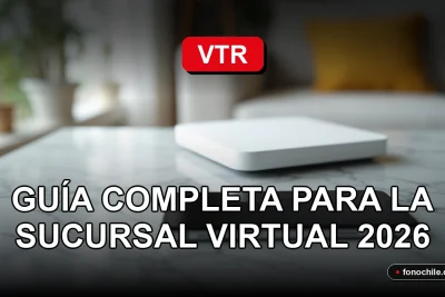Guía para acceder a la sucursal virtual de VTR desde un teléfono móvil moderno.
