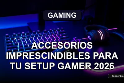 Setup gamer profesional con teclado mecánico RGB, mouse ergonómico, auriculares y alfombrilla de escritorio iluminados en una mesa de color negro mate.