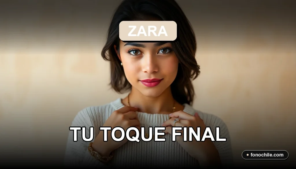 Accesorios de moda Zara Chile 2026: collares, anillos y pulseras de tendencia sobre una superficie neutra.