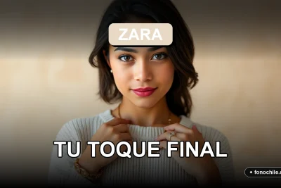 Accesorios de moda Zara Chile 2026: collares, anillos y pulseras de tendencia sobre una superficie neutra.