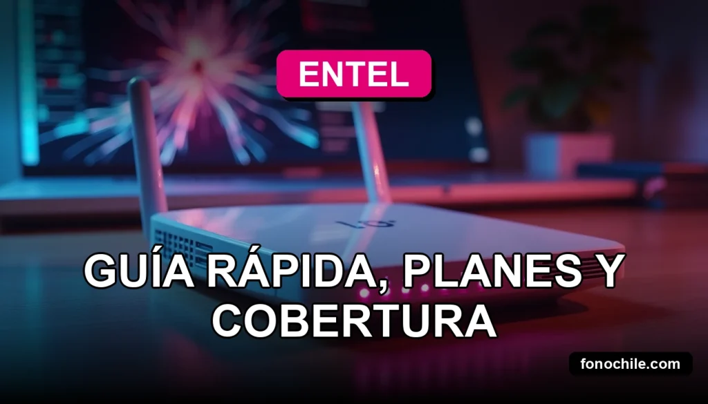 Un moderno router 5G de color blanco y rosa, con luces LED indicadoras encendidas, descansando sobre una mesa de madera clara junto a un teléfono inteligente con pantalla que muestra gráficos abstractos de colores.