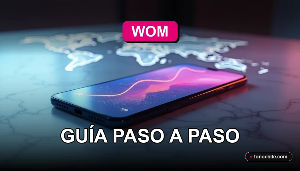 Un teléfono inteligente moderno con la pantalla mostrando gráficos abstractos de colores, descansando sobre una mesa de mármol claro junto a un mapa mundial estilizado.