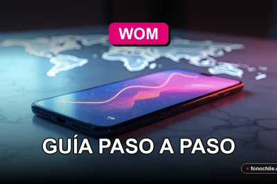 Un teléfono inteligente moderno con la pantalla mostrando gráficos abstractos de colores, descansando sobre una mesa de mármol claro junto a un mapa mundial estilizado.