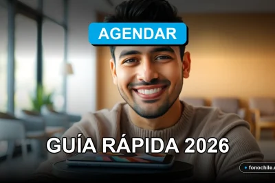 Una persona sonriente usando una aplicación en su teléfono para agendar una cita en el laboratorio médico.