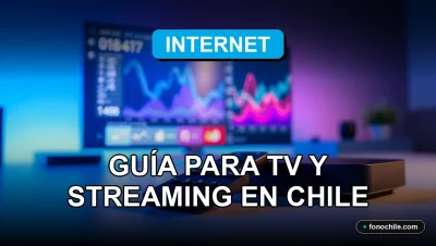 Guía de ahorro en servicios de streaming y televisión digital en Chile 2026 sobre fondo azul tecnológico.