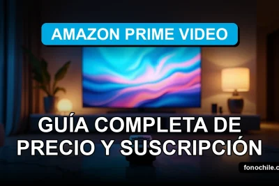 Una suscripción moderna de streaming en Chile mostrada en una pantalla de televisor inteligente con gráficos abstractos.