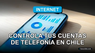 Aplicación de gestión de facturas de telefonía móvil mostrando gráficos abstractos en una pantalla.