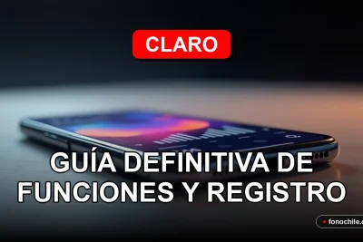 Aplicación móvil Mi Claro mostrando gráficos abstractos en un teléfono inteligente moderno, descansando sobre una mesa de madera clara.