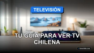 Aplicación de televisión para Android 2026 mostrando canales chilenos en una interfaz moderna.