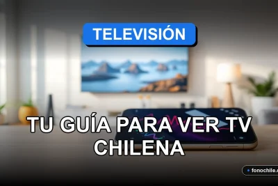 Aplicación de televisión para Android 2026 mostrando canales chilenos en una interfaz moderna.