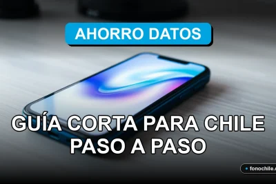 Guía de aplicaciones para ahorrar datos móviles en Chile, mostrada en un teléfono inteligente moderno.