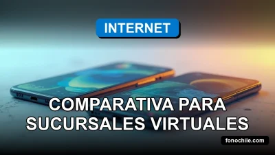 Comparativa de aplicaciones de telefonía móvil para empresas en Chile mostrando gráficos abstractos en pantallas de teléfonos modernos.