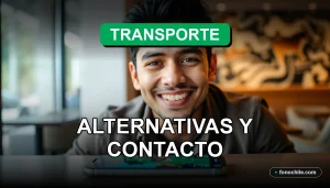 Aplicaciones de transporte y movilidad urbana en Chile mostradas en un teléfono inteligente moderno.