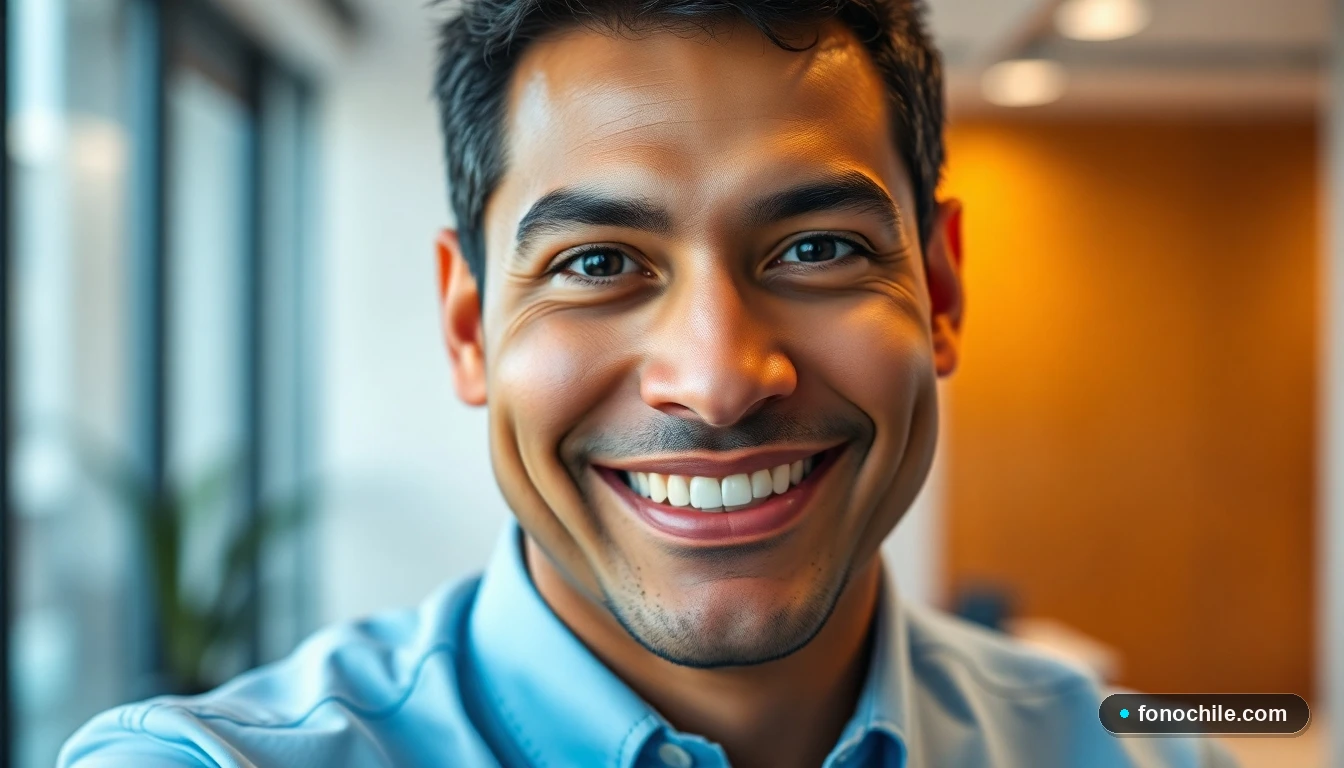 Representante de atención al cliente de Aramark Chile sonriendo, transmitiendo confianza y disponibilidad.