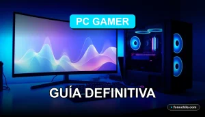 Guía para armar una computadora gamer económica con componentes RGB sobre un escritorio moderno.