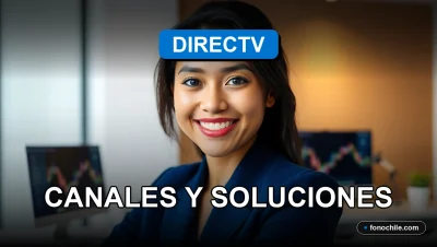 Atención al cliente de DIRECTV Chile 2026, mujer sonriente en oficina moderna
