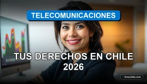 Una persona en una oficina moderna habla por teléfono, representando el servicio de atención al cliente en telecomunicaciones en Chile.