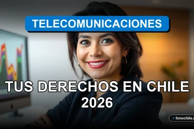 Una persona en una oficina moderna habla por teléfono, representando el servicio de atención al cliente en telecomunicaciones en Chile.