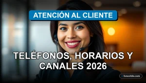 Una mujer latina sonriente, representando al servicio de atención al cliente líder, en una oficina moderna y luminosa.