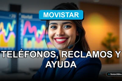 Agente de atención al cliente de Movistar sonriendo en un entorno de oficina moderno y acogedor.