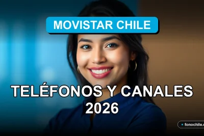 Mujer latina sonriente en atención al cliente de telecomunicaciones, fondo abstracto azul corporativo.