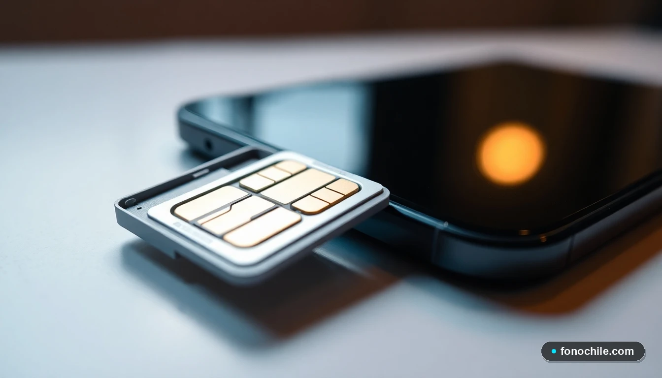 Detalle de tarjeta SIM y teléfono, simbolizando portabilidad y soporte técnico personalizado para servicios de internet.