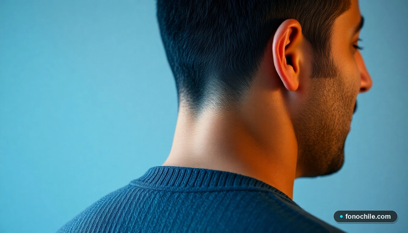 Un hombre hispano del equipo de soporte de Cencosud, escuchando con atención en un entorno profesional minimalista.