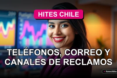 Atención al cliente de Hites Chile, mujer latina sonriendo en un entorno profesional moderno.
