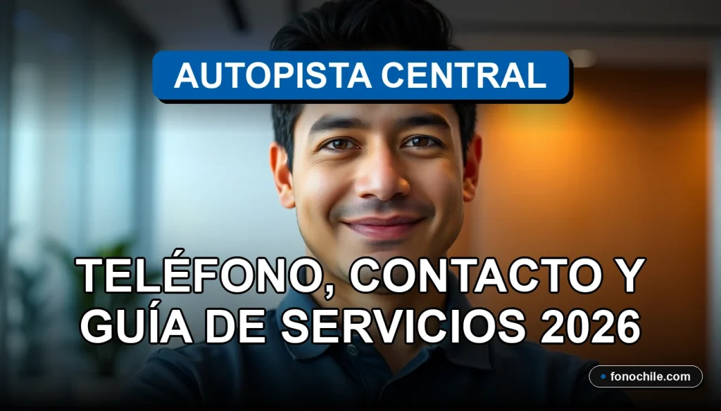 Modern customer service representative assisting a client with highway toll services in Chile.