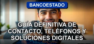 Cliente de BancoEstado utilizando la aplicación móvil en su teléfono inteligente para gestionar sus finanzas.