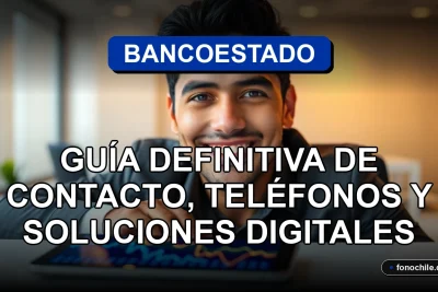 Cliente de BancoEstado utilizando la aplicación móvil en su teléfono inteligente para gestionar sus finanzas.