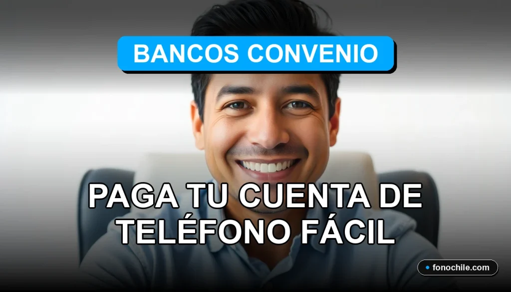 Un hombre hispano sonríe en una oficina moderna, representando el servicio de pago de facturas de teléfono a través de bancos asociados.