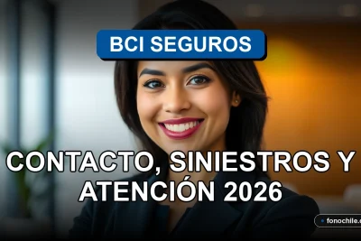 Mujer latina sonriente, representante de servicio al cliente de BCI Seguros, en oficina moderna.