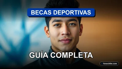 Guía completa para postular a becas deportivas en Chile para el año 2026, fondo abstracto.