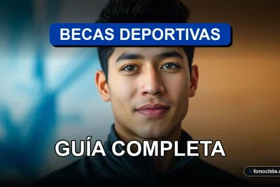 Guía completa para postular a becas deportivas en Chile para el año 2026, fondo abstracto.
