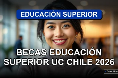 Una mujer latina sonríe con confianza, representando las oportunidades de las becas UC Chile 2026.