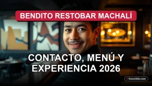 Modern and elegant interior of Bendito Restobar Machalí, featuring warm ambient lighting, abstract art, and a stylish bar setup.