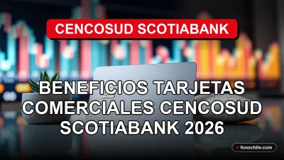 Beneficios de las Tarjetas Comerciales Cencosud Scotiabank 2026 sobre un escritorio moderno.