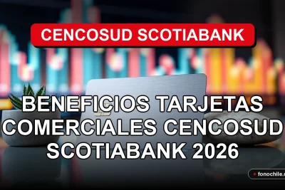 Beneficios de las Tarjetas Comerciales Cencosud Scotiabank 2026 sobre un escritorio moderno.