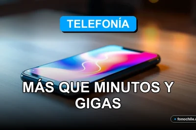 Beneficios de telefonía móvil en 2026 mostrando conectividad avanzada y datos abstractos en una pantalla.