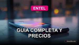 Modern smartphone displaying abstract data graphs, resting on a clean table with a blurred cityscape background.