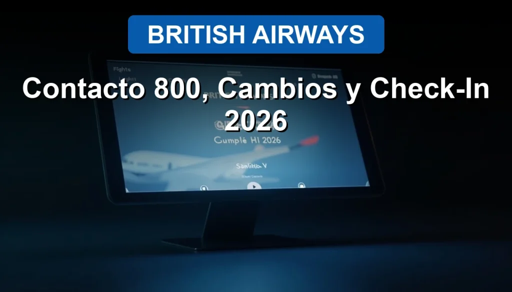 British Airways Chile contacto, cambios de vuelo y check-in para 2026 - Servicio al cliente y gestión de viajes.