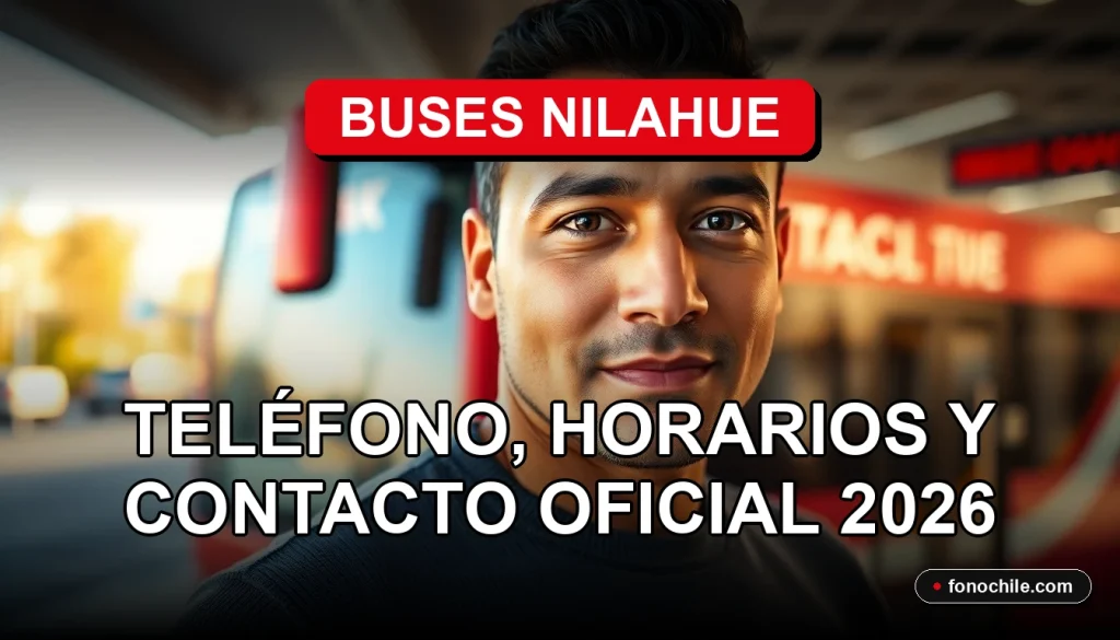 Un teléfono inteligente moderno en una mesa, mostrando gráficos abstractos de colores, con un autobús de la empresa Buses Nilahue desenfocado y en movimiento al fondo.