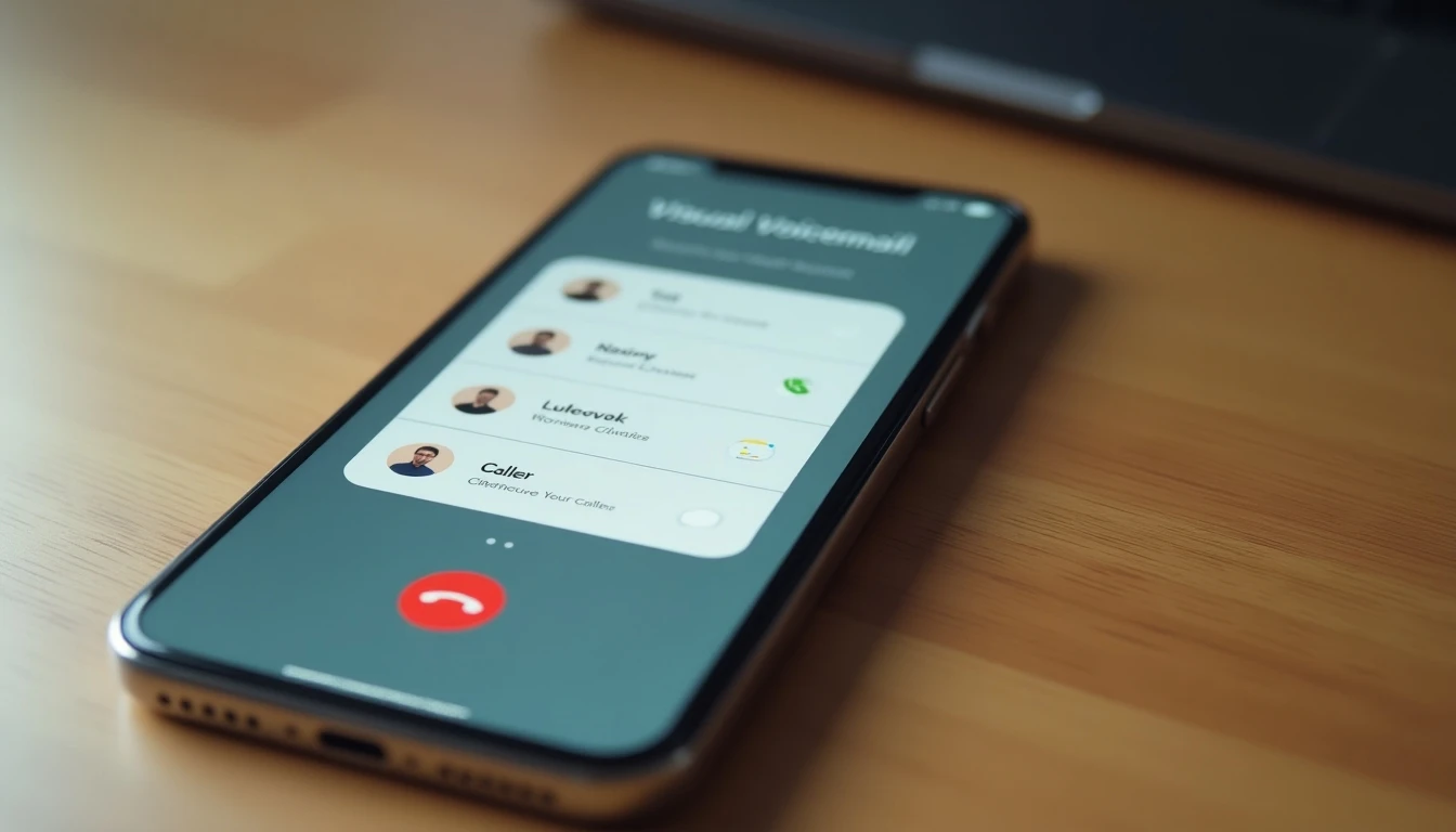 Interfaz visual del buzón de voz inteligente de Entel en un smartphone moderno