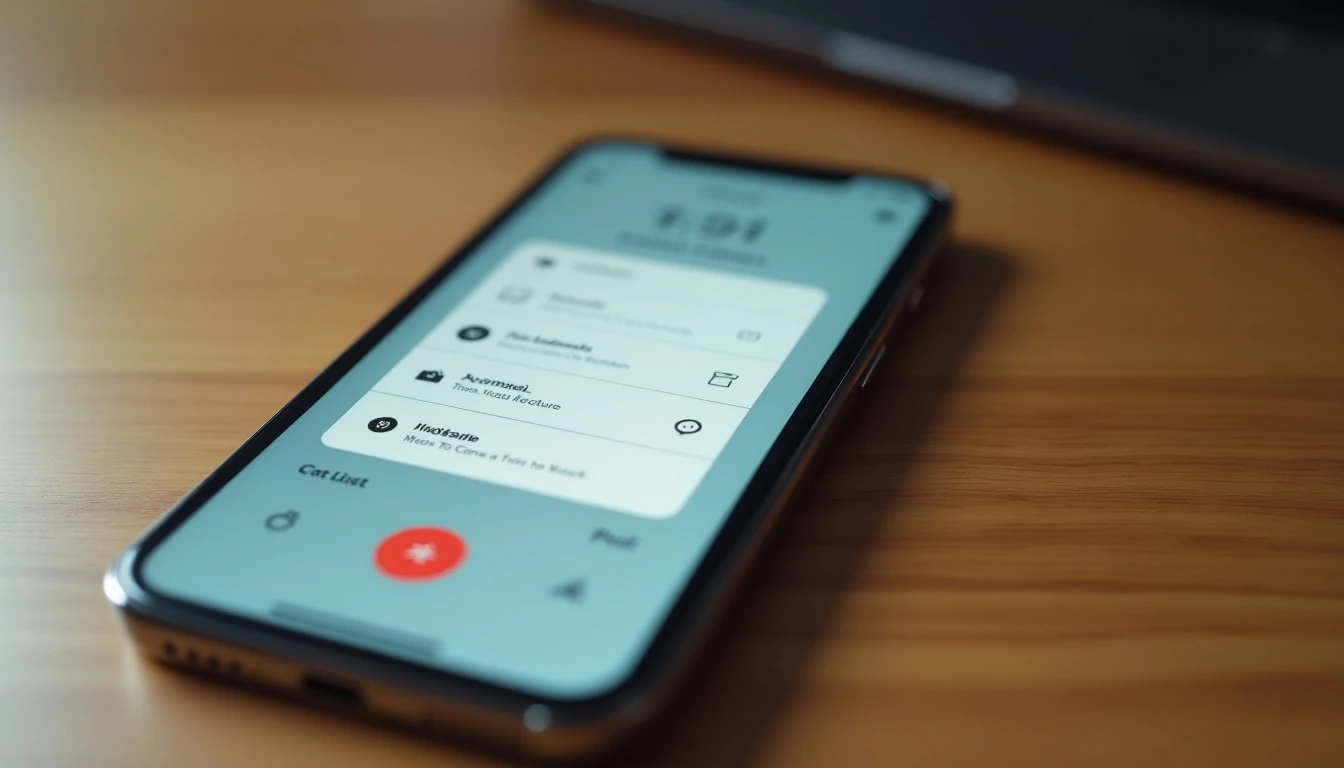 Interfaz visual del buzón de voz WOM en un teléfono inteligente mostrando mensajes