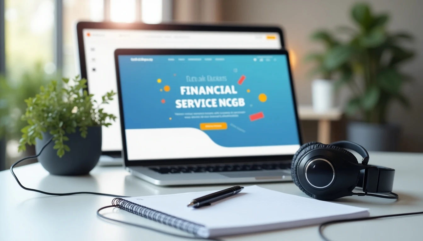 Oficina moderna con equipo para contactar a Caja Los Héroes y gestionar servicios financieros.