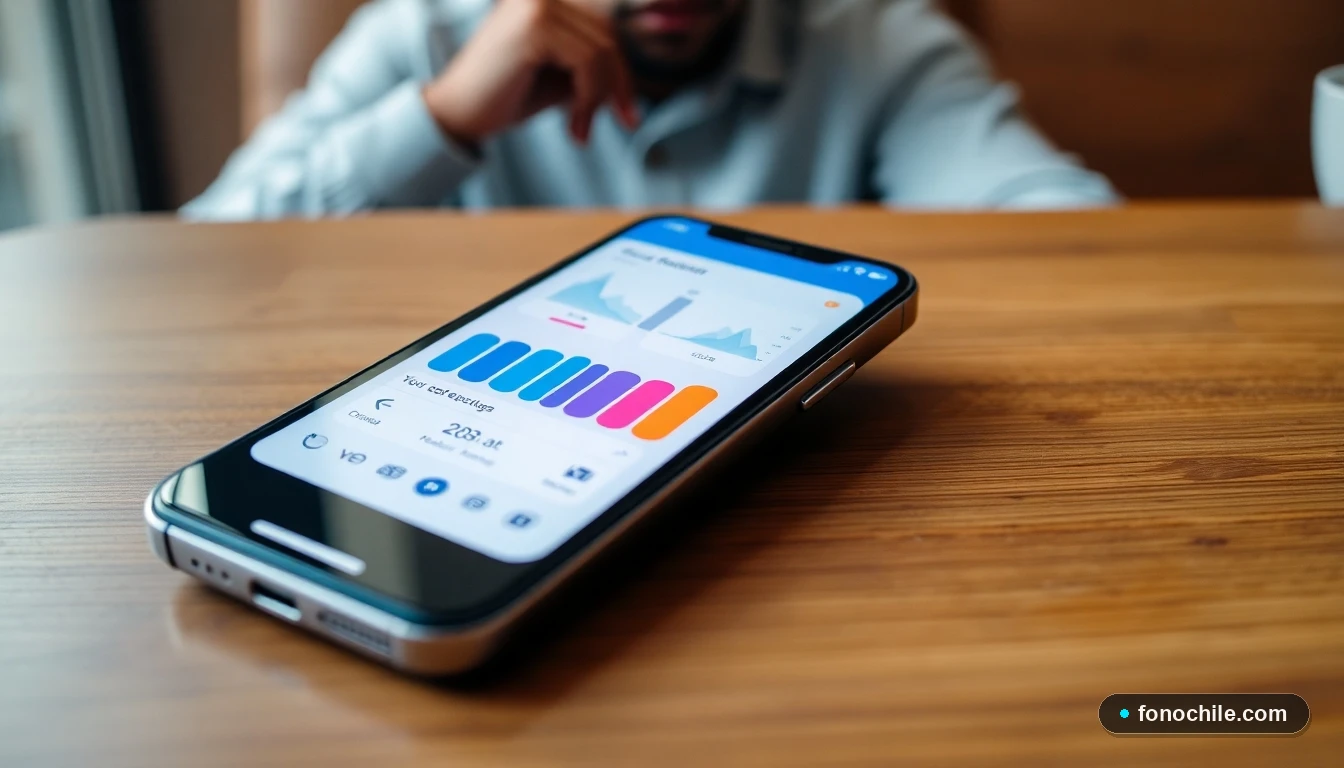Persona revisando opciones de planes en la aplicación de su teléfono inteligente en 2026.